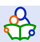 Logo: Mutter und Kind schauen gemeinsam in ein Buch