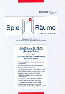 Frontseite der Zeitschrift SpielRäume Nr. 52/53