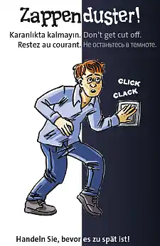 Titelbild des Info-Faltblatts Zappenduster