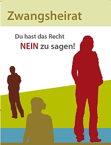 Titelbild des Faltblattes Zwangsheirat