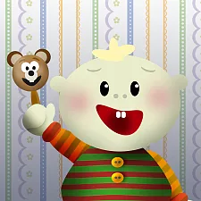 Grafik eines lachenden Babys