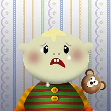 Grafik eines weinenden Babys