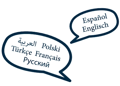 Sprechblasen Mehrsprachigkeit