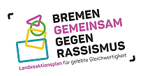 Bremen gemeinsam gegen Rassismus in bunter Schrift